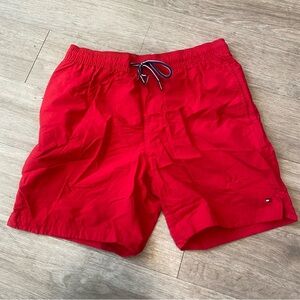 Tommy Hilfiger Red Swim Trunks